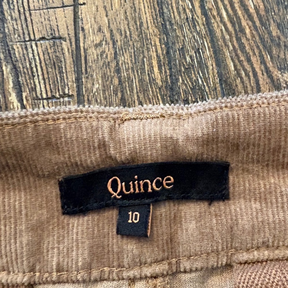 Quince Organic Stretch Corduroy Cropped Wide Leg Pants Womens 10 Warm Brown - Picture 8 of 11